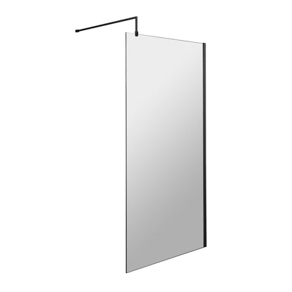 Fairford 1100mm 8mm Matt Black Framed Wetroom Screen