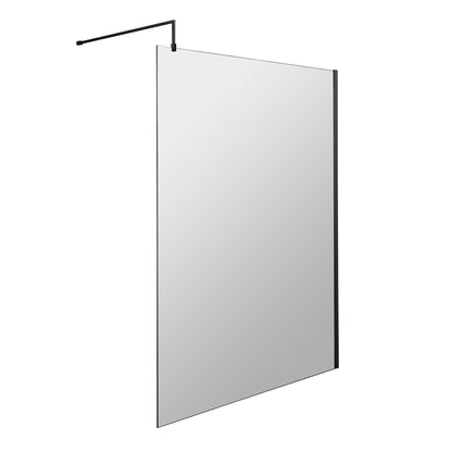 Fairford 1400mm 8mm Matt Black Framed Wetroom Screen