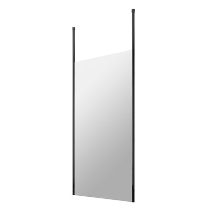 Fairford 900mm 8mm Matt Black Framed Wetroom Screen, 2 Ceiling Posts