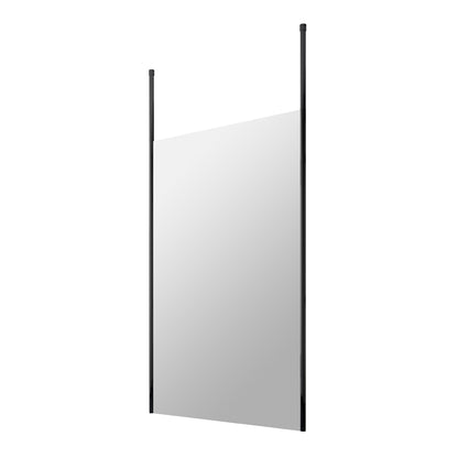 Fairford 1200mm 8mm Matt Black Framed Wetroom Screen, 2 Ceiling Posts