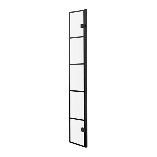 Fairford Matt Black Crittall 300mm Hinged Return Screen