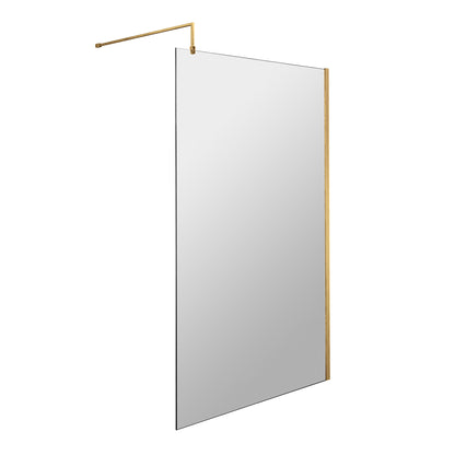 Fairford 1000mm 8mm Brushed Brass Wetroom Screen