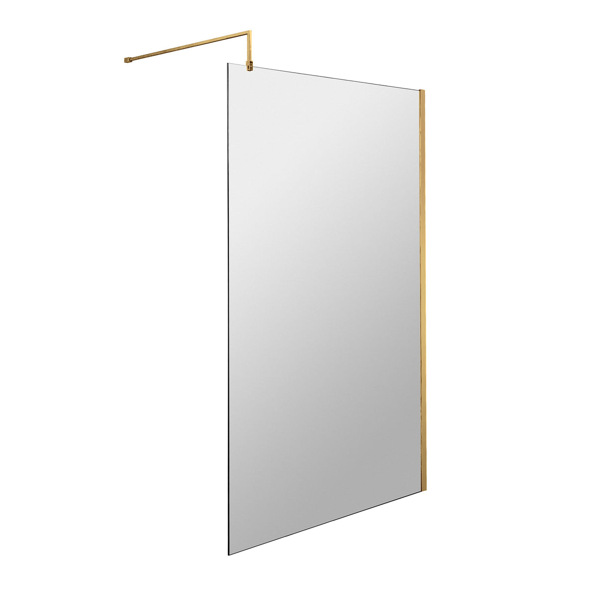 Fairford 1100mm 8mm Brushed Brass Wetroom Screen