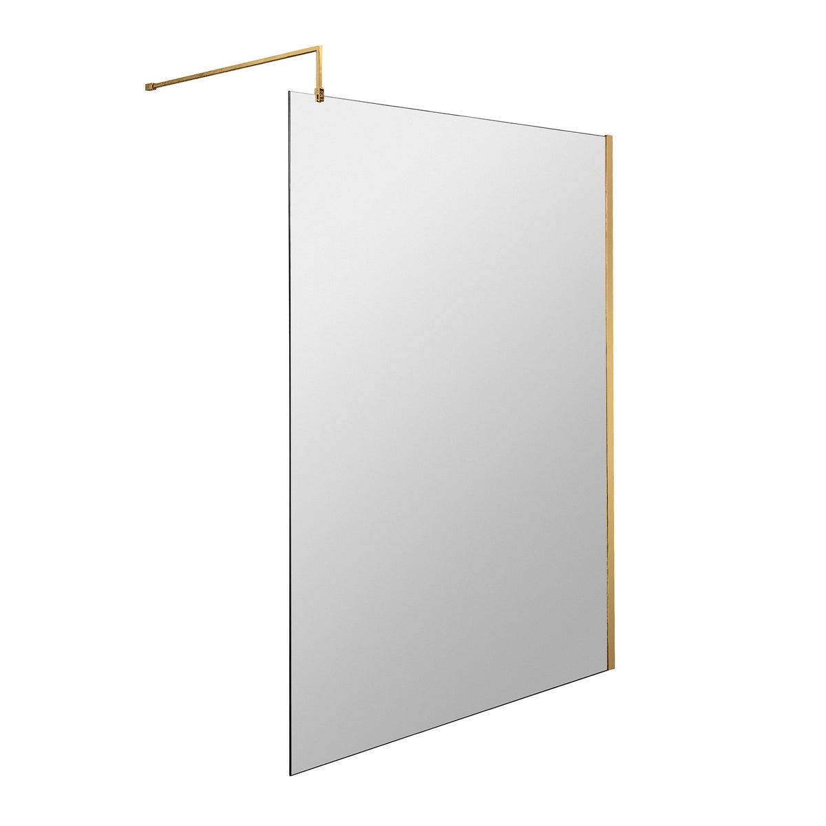 Fairford 1200mm 8mm Brushed Brass Wetroom Screen