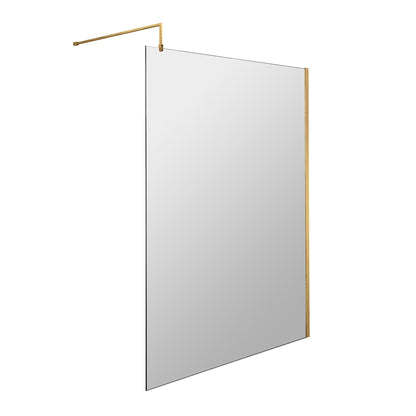 Fairford 1200mm 8mm Brushed Brass Wetroom Screen