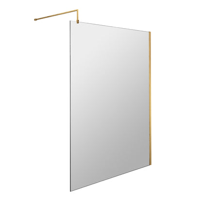 Fairford 1400mm 8mm Brushed Brass Wetroom Screen