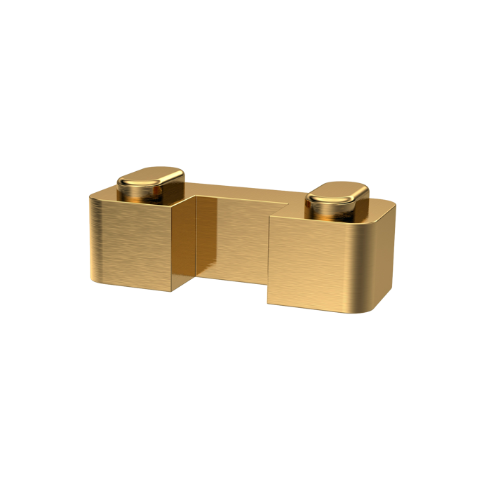 Fairford Brushed Brass Screen Support Foot, Horseshoe