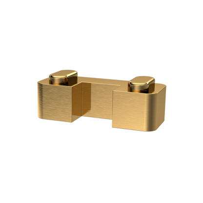 Fairford Brushed Brass Screen Support Foot, Horseshoe