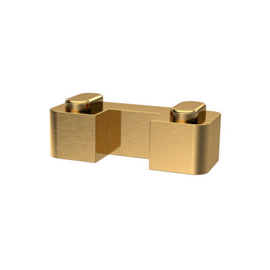Fairford Brushed Brass Screen Support Foot, Horseshoe