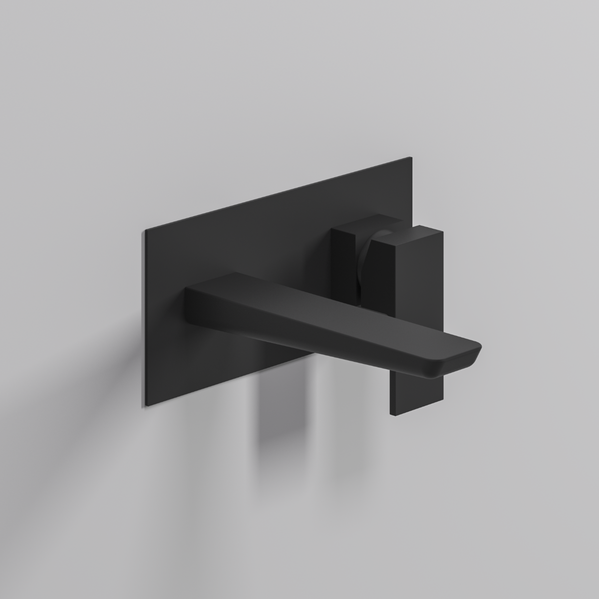 Fairford Una Matt Black Wall Mounted Basin Mixer