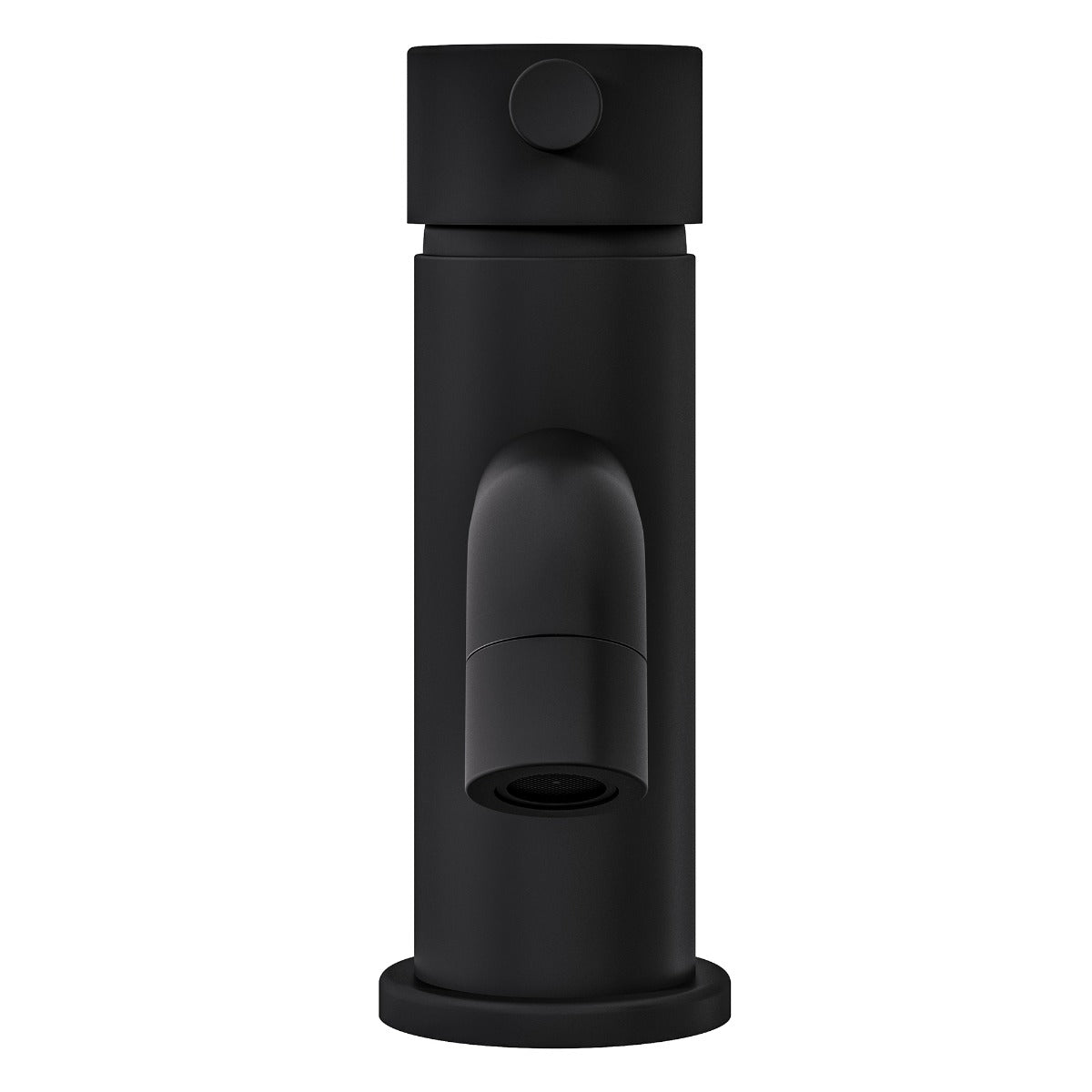 Fairford Element 5 Matt Black Mini Basin Mixer with Push Button Waste
