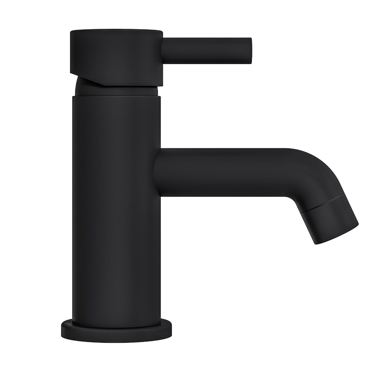 Fairford Element 5 Matt Black Mini Basin Mixer with Push Button Waste
