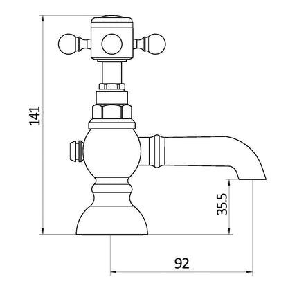 Fairford Winchester Basin Pillar Taps