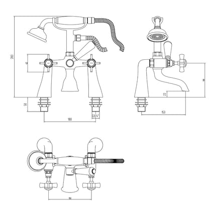 Fairford Henley Bath Shower Mixer