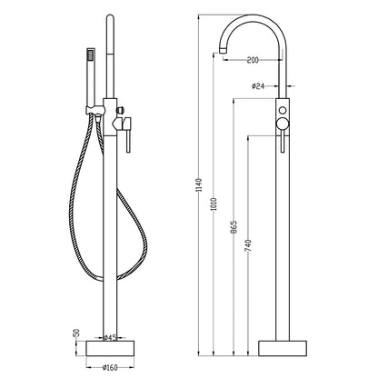Fairford Dayna Freestanding Bath Shower Mixer