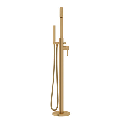 Fairford Element Brushed Brass Freestanding Bath Shower Mixer