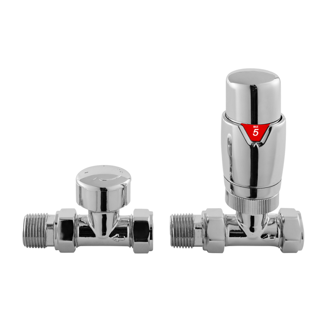 Fairford Thermostatic Valves, Straight, Pair (HT)