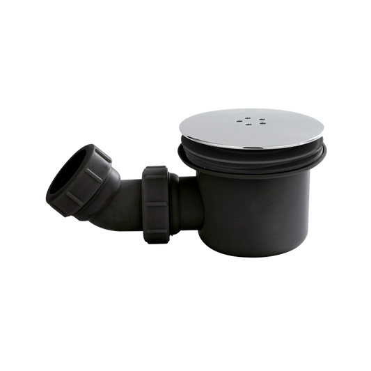 Fairford Black & Chrome 90mm Fast Flow Shower Waste