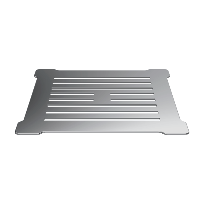 Fairford Square Slate Tray Waste, Black & Chrome Top