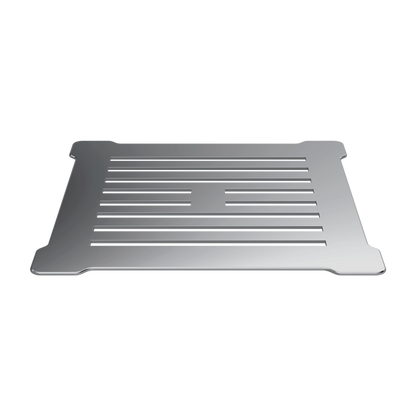 Fairford Square Slate Tray Waste, Black & Chrome Top