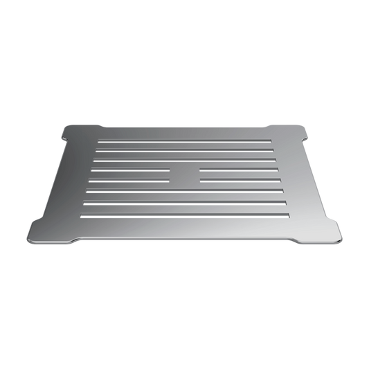 Fairford Square Slate Tray Waste, Black & Chrome Top