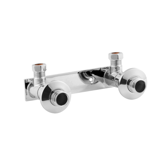 Fairford Chrome Fast Fit Bracket with Elbow Unions