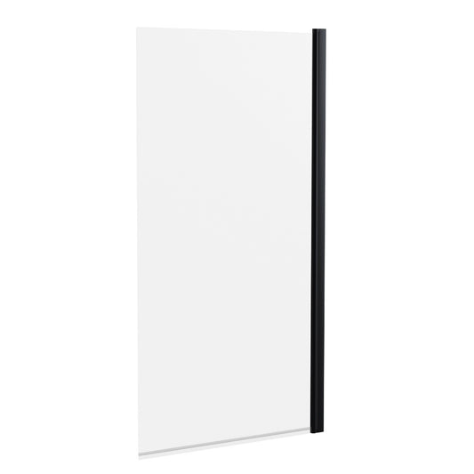 Fairford 6mm Straight Shower Bath Screen, Matt Black