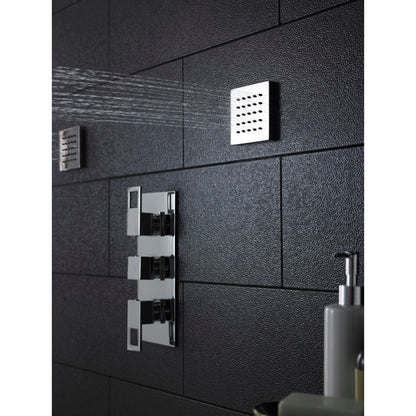 Fairford Chrome Square Tile Body Jet