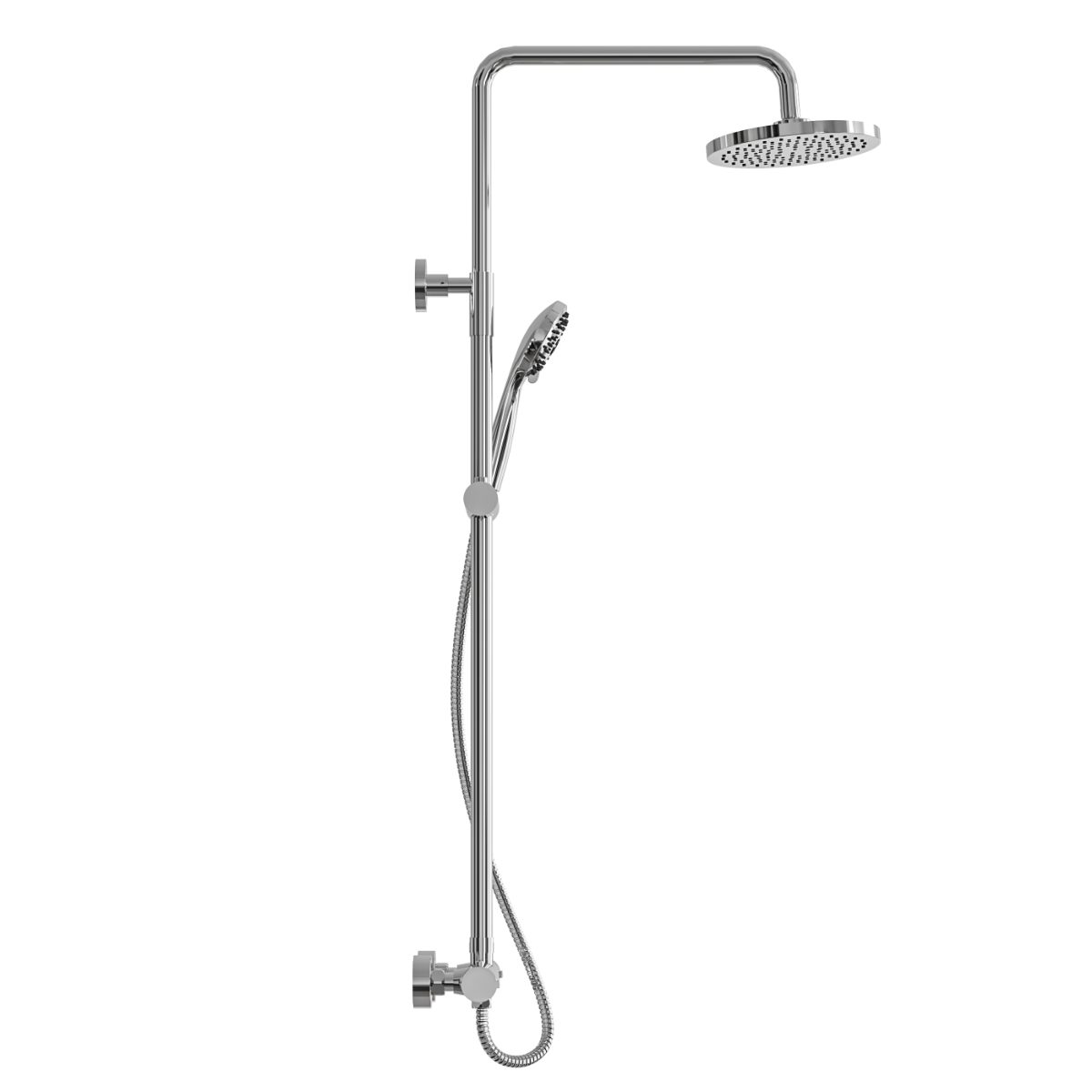 Fairford Element Exposed Round Shower Kit, Chrome