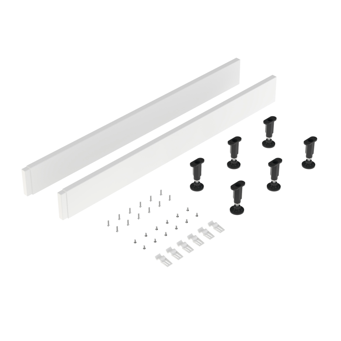 Fairford White Leg Set & Plinth Kit, 2 x 1000mm Plinth