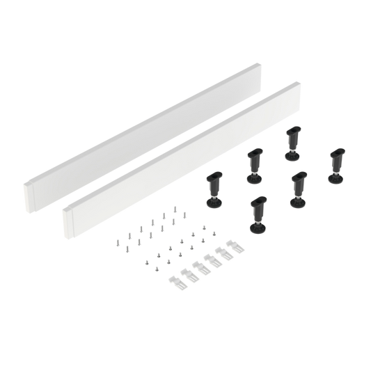 Fairford White Leg Set & Plinth Kit, 2 x 1000mm Plinth