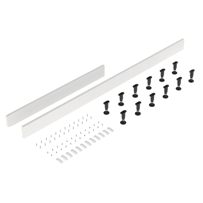 Fairford White Leg Set & Plinth Kit, 1700mm & 1000mm