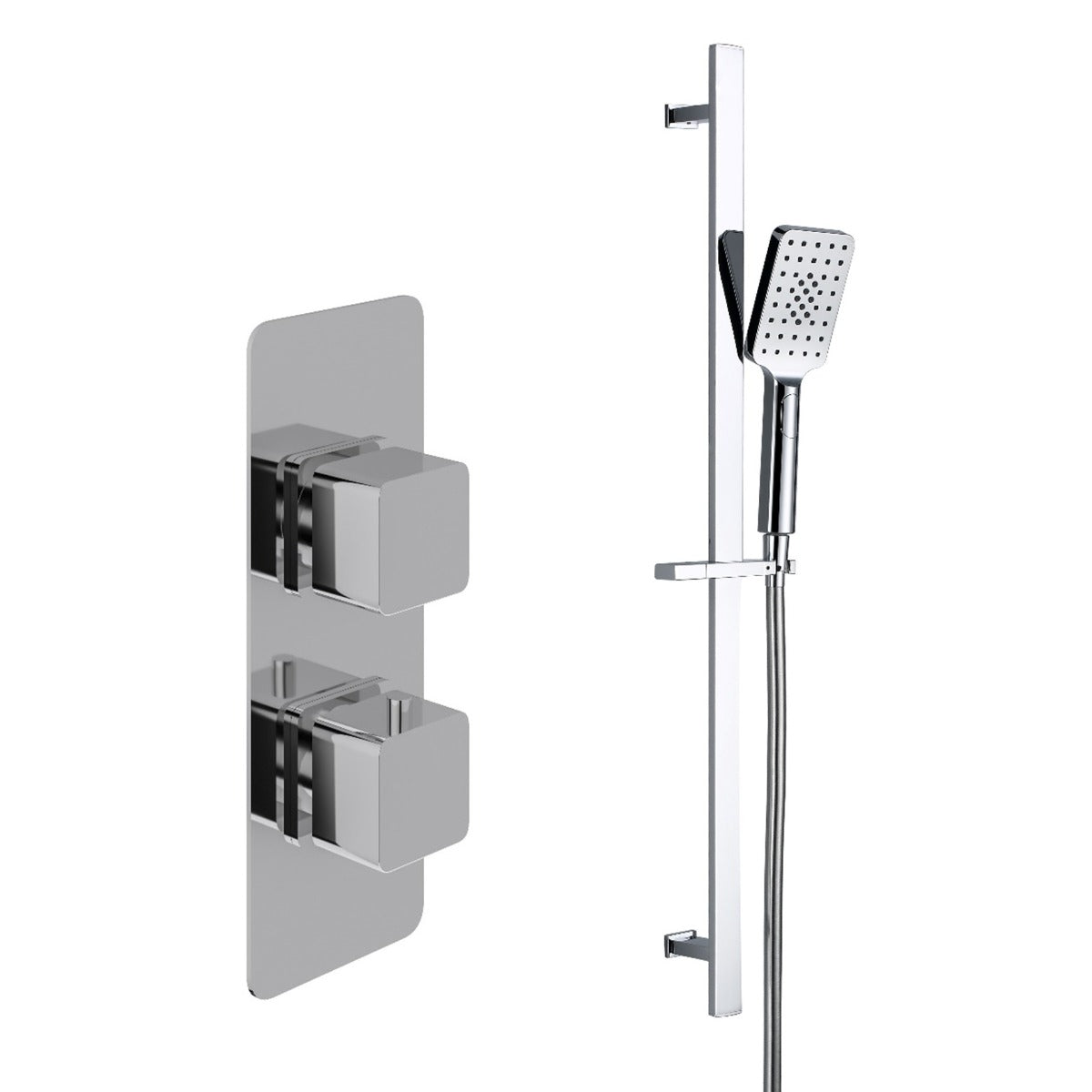 Fairford Una Concealed Shower Kit with Slide Rail Kit, Chrome