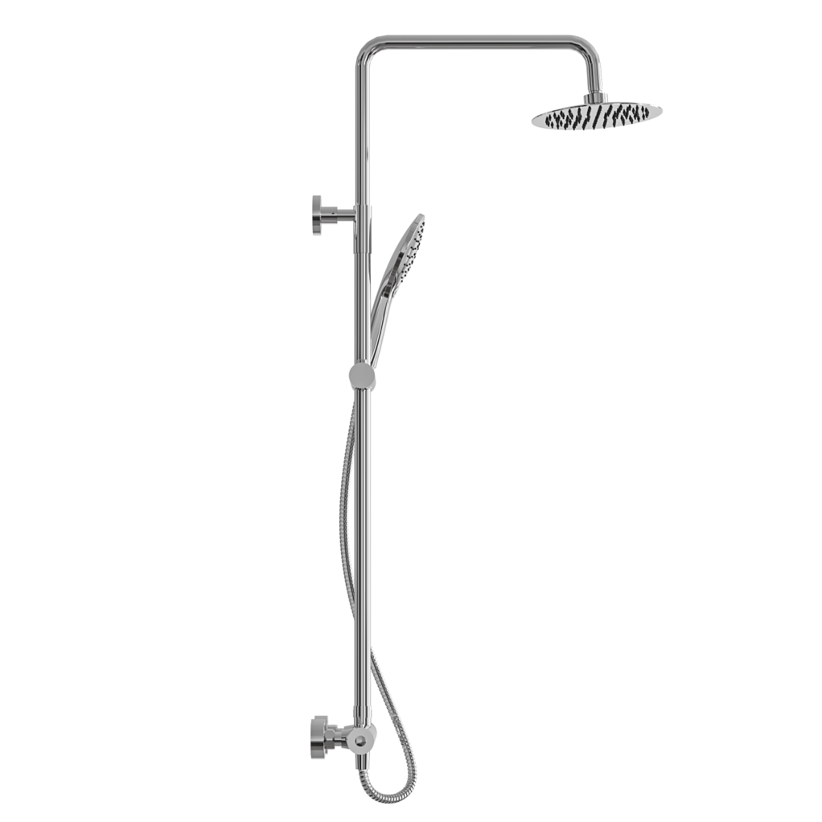 Fairford Element Pro Exposed Round Shower Kit, Chrome