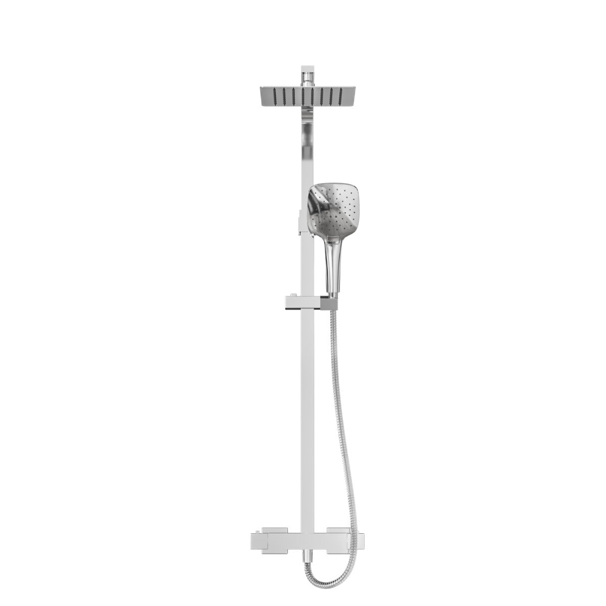 Fairford Una Pro Exposed Square Shower Kit, Chrome