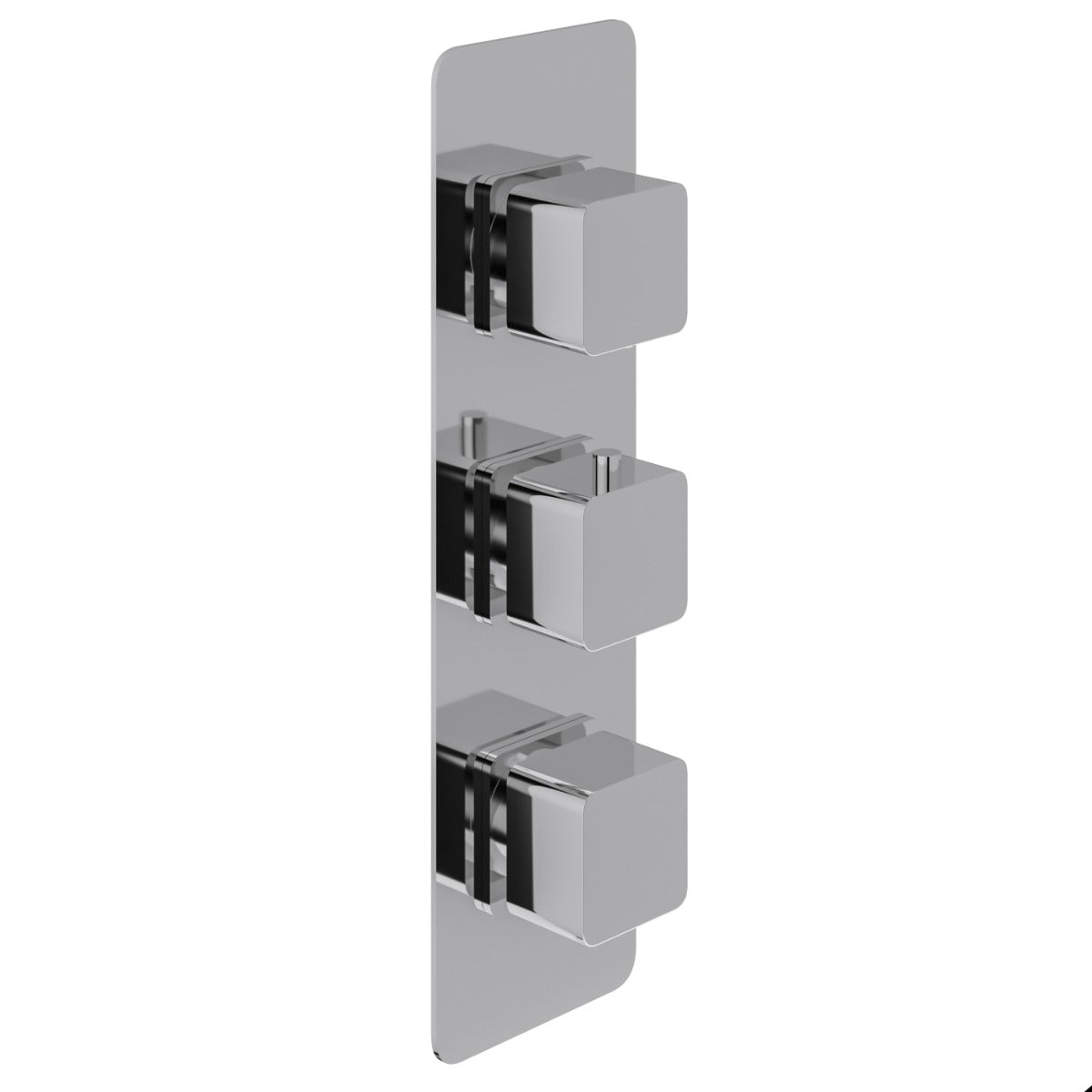 Fairford Una Concealed Shower Kit with Handset and Wall Mounted Rain Head, Chrome