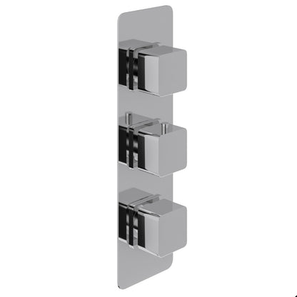 Fairford Una Concealed Shower Kit with Handset and Wall Mounted Rain Head, Chrome