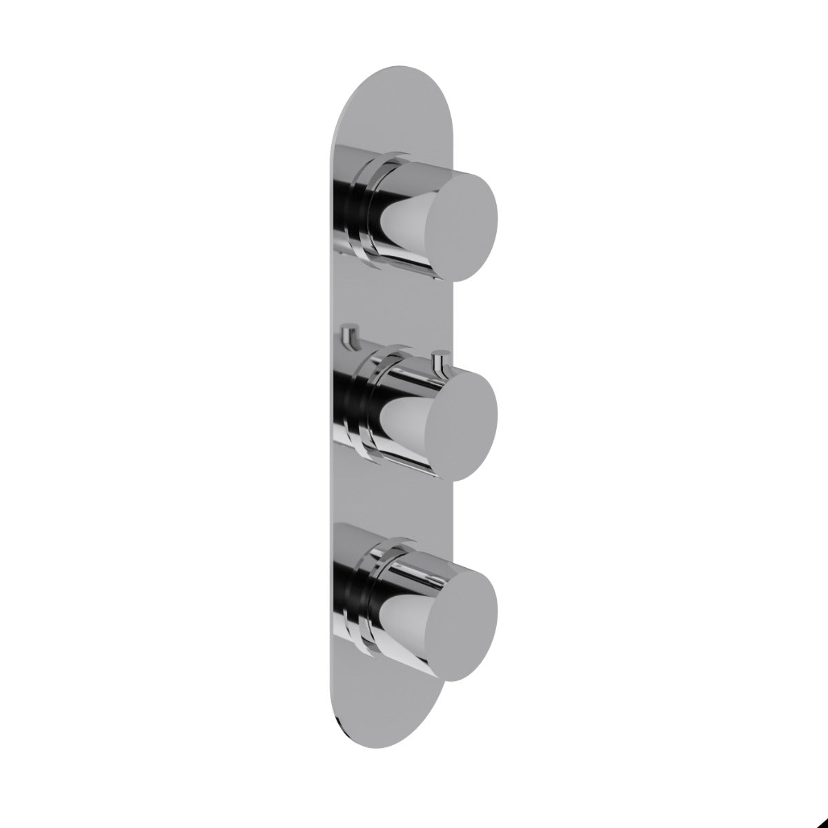Fairford Element 5 Concealed Shower Kit with Handset, Wall Mounted Rain Head and Bath Overflow Filler, Chrome