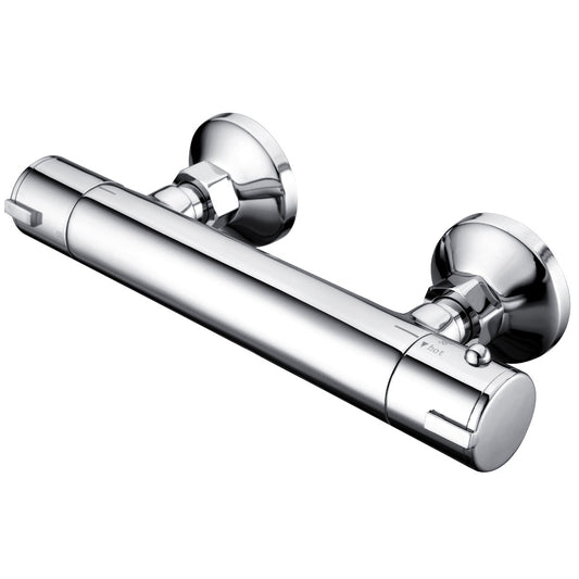 Fairford Doccia Round Chrome Bar Valve, Bottom Outlet