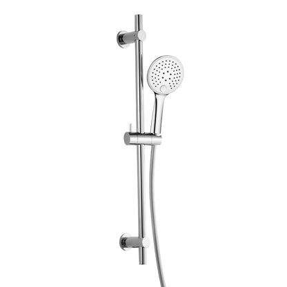 Fairford Element 5 Concealed Shower Kit with Slide Rail Kit, Wall Mounted Rain Head and Bath Overflow Filler, Chrome