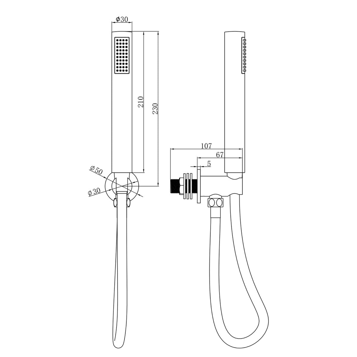 Fairford Element 5 Concealed Shower Kit with Handset, Chrome