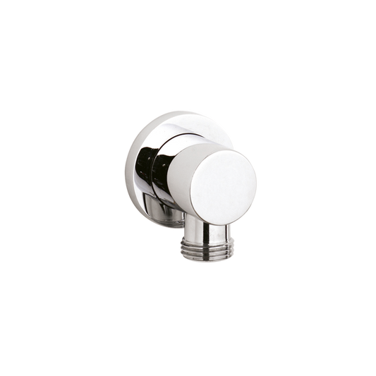 Fairford Chrome Round Wall Outlet Elbow