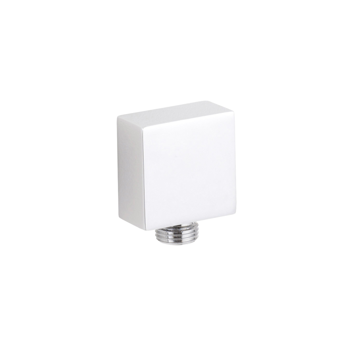 Fairford Chrome Square Wall Outlet Elbow