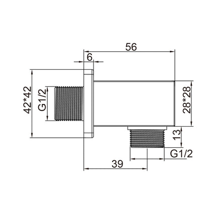 Fairford Una Concealed Shower Kit with Slide Rail Kit and Ceiling Mounted Rain Head, Chrome
