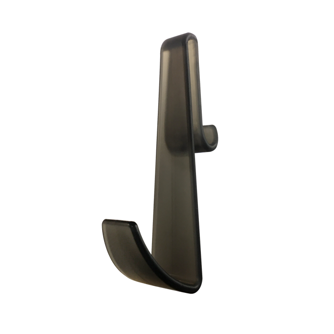Fairford Smoked Black Hook for Frameless Enclosures