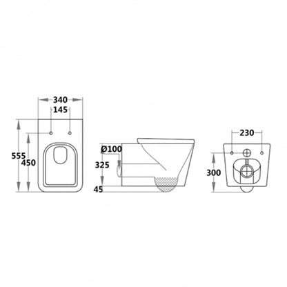 Fairford Loren Pro Wall Hung Toilet with Seat