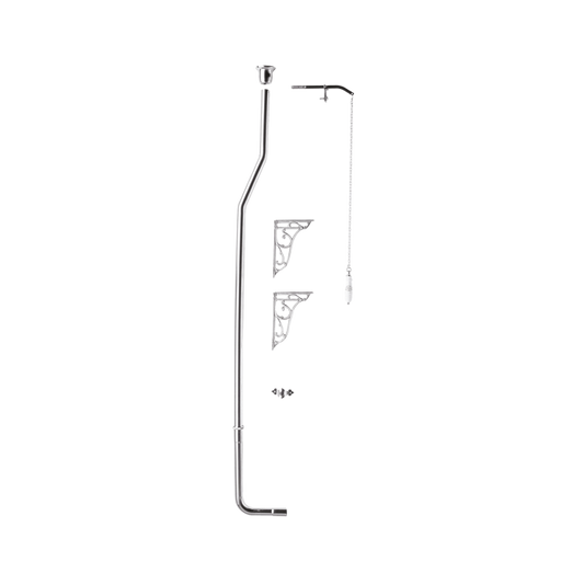 Fairford Hexam High Level Flush Pipe Kit, Chrome