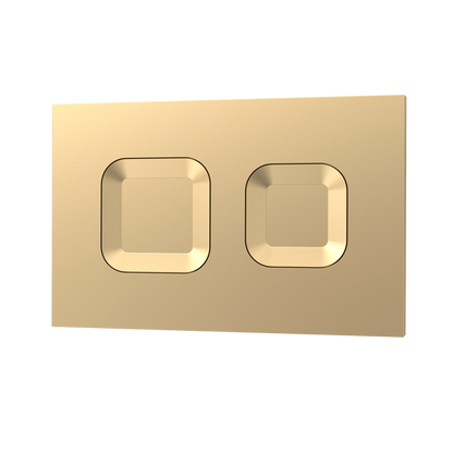 Fairford Brushed Brass Square Dual Flush Plate