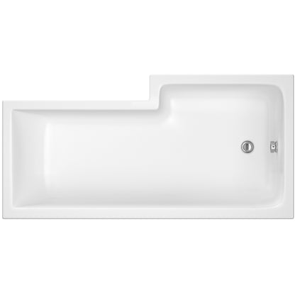 Fairford 1700 x 850mm L Shaped Left Hand Shower Bath