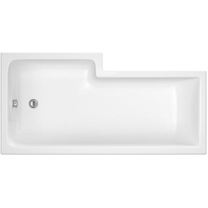 Fairford 1600 x 850mm L Shaped Right Hand Shower Bath